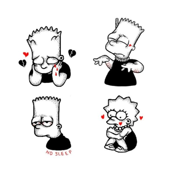 Симпсоны тату эскизы