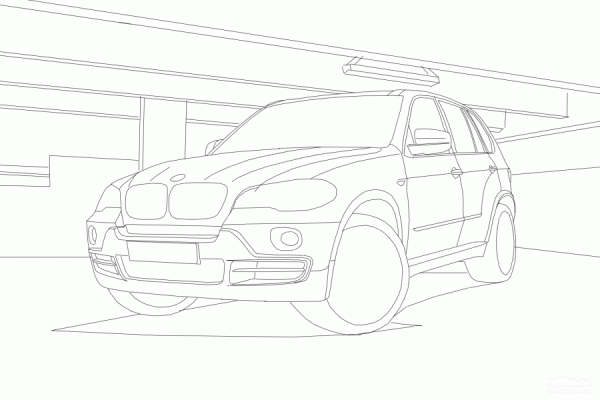 BMW x5 рисунок