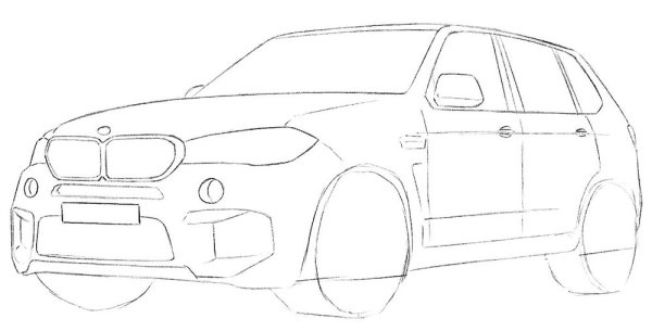 Машина BMW x7 risovat