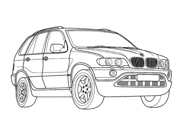 Раскраска БМВ х5 е53