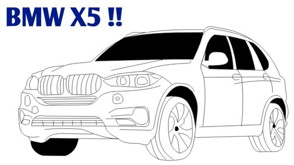 БМВ х5 рисунок карандашом