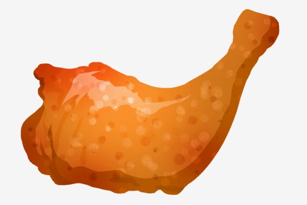 Куриная ножка на прозрачном фоне