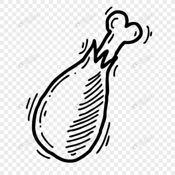 Куриная нога вектор