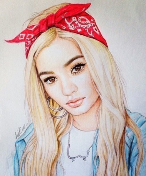 Красивая девушка рисунок