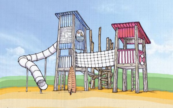 Детская площадка иллюстрация