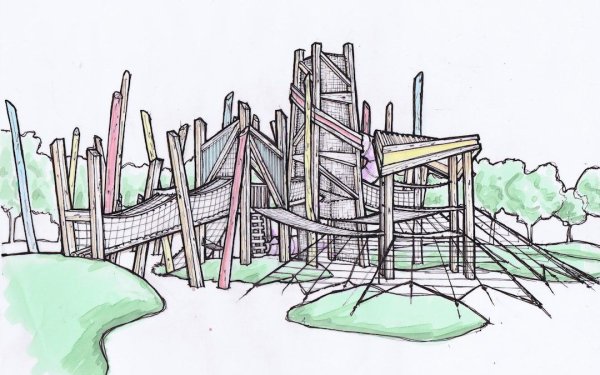 Иллюстрация детской площадки