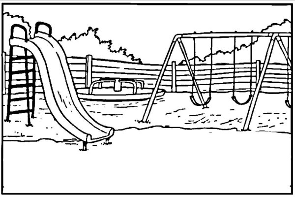 Рисование детской площадки