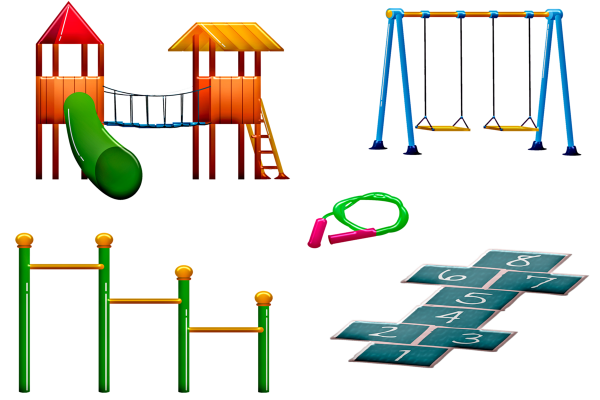 Игровая площадка на прозрачном фоне