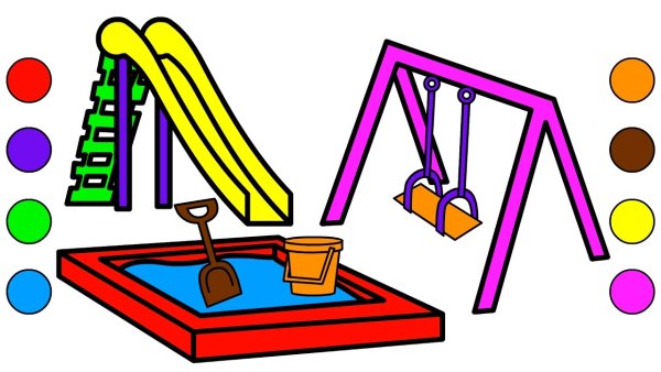 Фон детской площадки