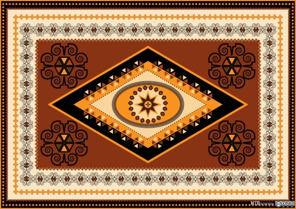 Орнамент для детского восточного ковра