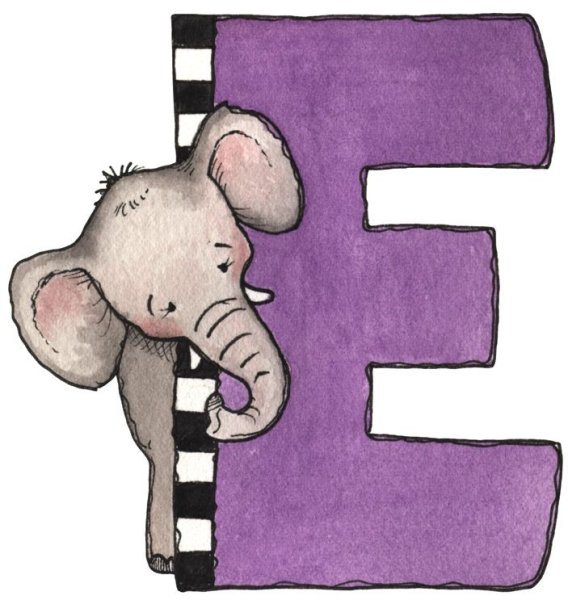 Мультяшные буквы е