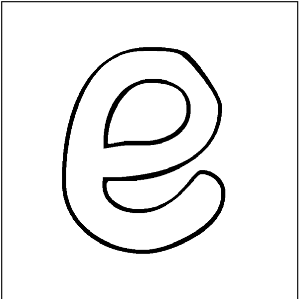 Трафарет буквы e