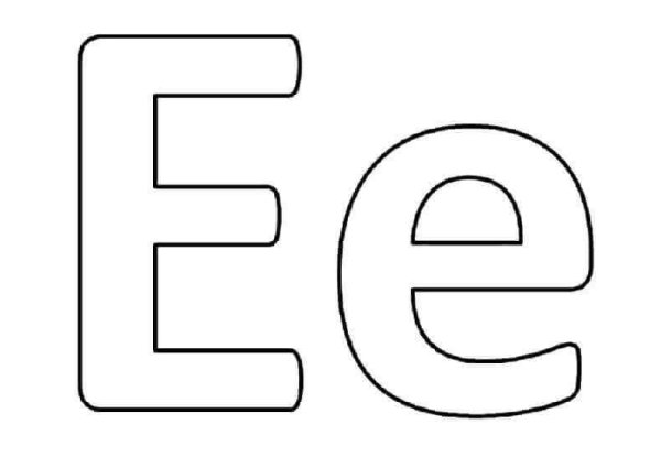 Буква е раскраска
