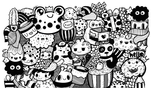 Дудл стиль в иллюстрации
