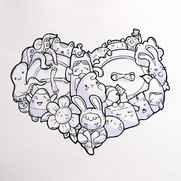 Дудл раскраски для детей