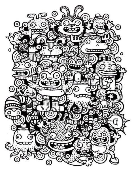 Дудл стиль в иллюстрации