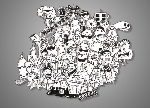 Дудлинг с монстриками