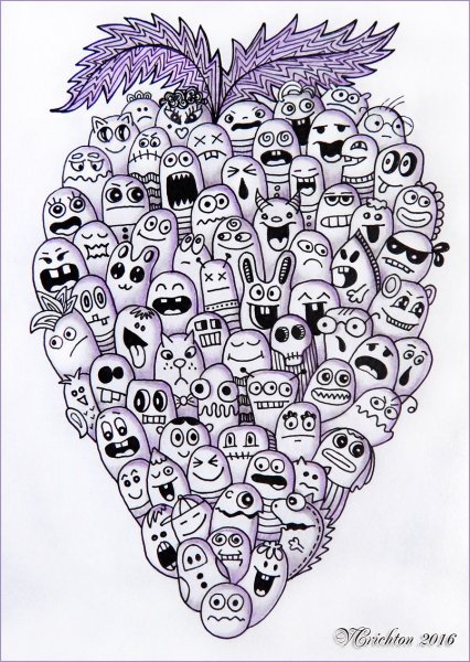 Дудлы стиль рисования