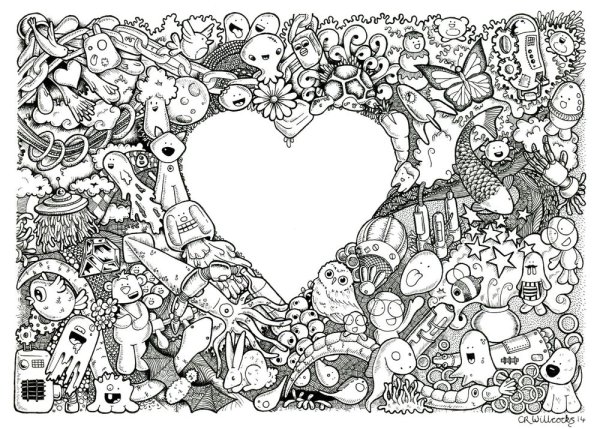 Раскраски дудлинг