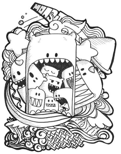 Дудлы для раскрашивания