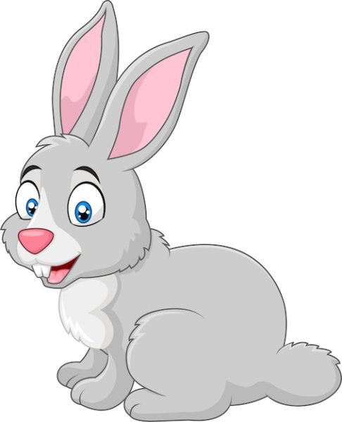 Заяц картинка для детей на прозрачном фоне