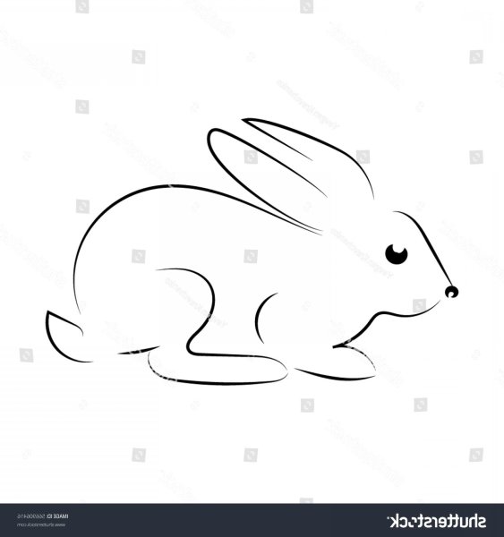 Кролик сбоку рисунок