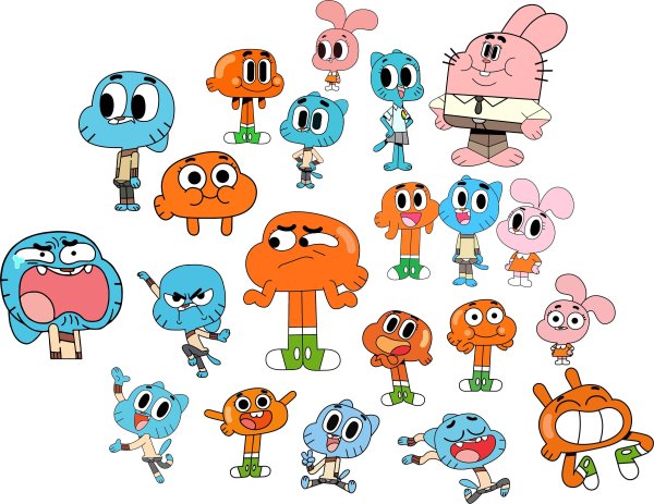 Гамбол и Дарвин Стикеры