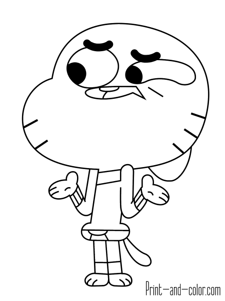 Удивительный мир Гамбола раскраска Николь