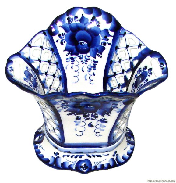Конфетница Ладья Гжель