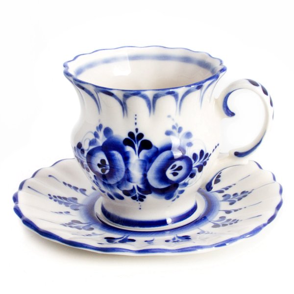 Гжель hand painted in Russia