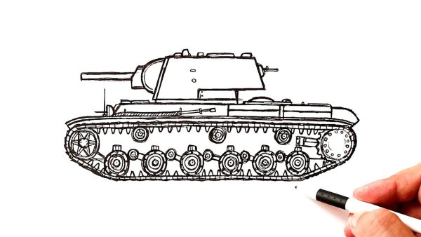 Рисунок танка кв 1