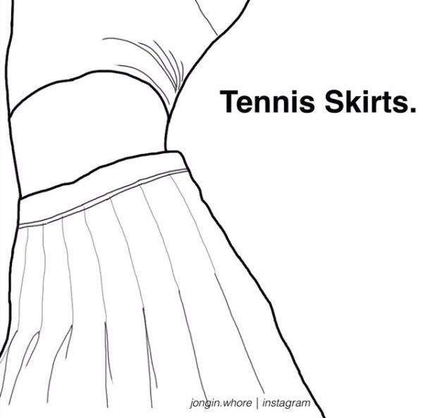 Эскиз теннисной юбки