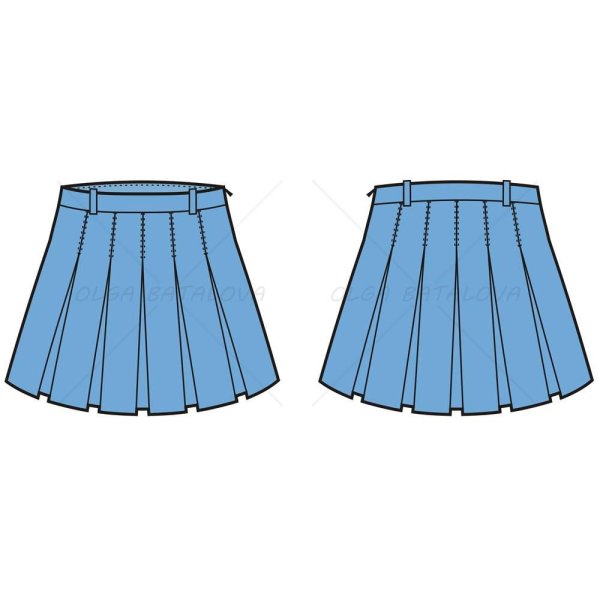 Крой юбки в складку