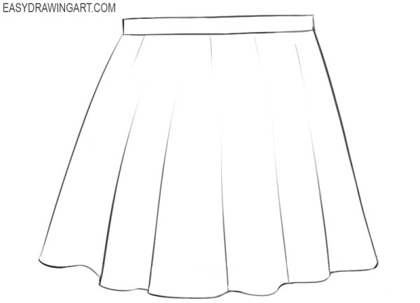 Эскиз юбки на резинке