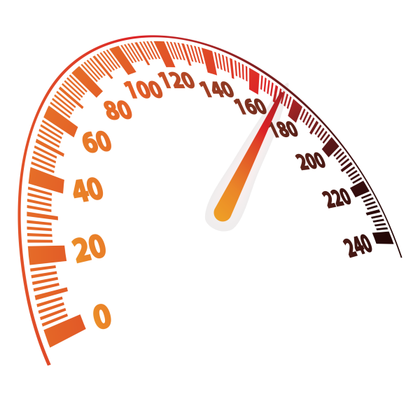 Спидометр на белом фоне