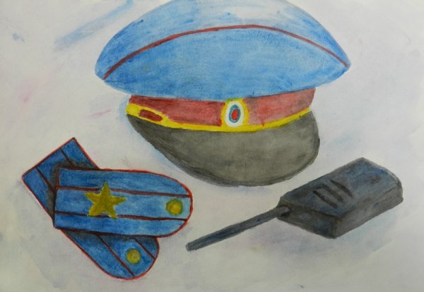 Рисунок на день МВД