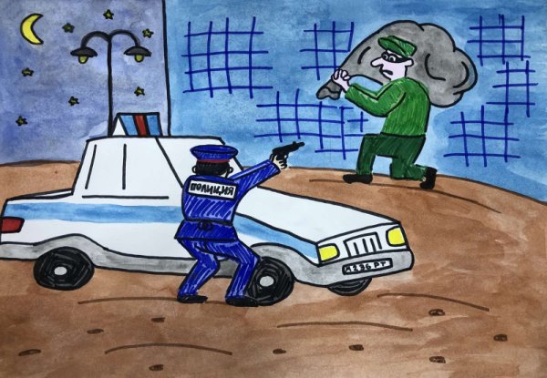 Рисунок на день МВД