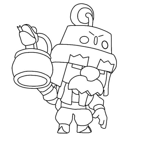 Торговец Гейл БРАВЛ старс раскраска