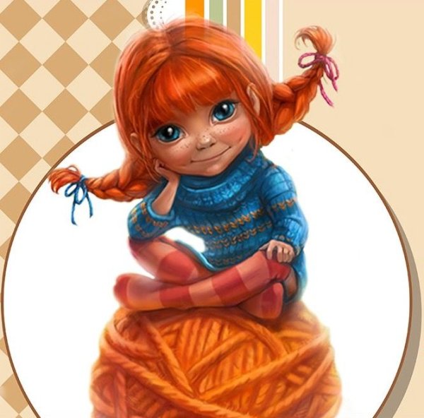 Рыжая мультяшка