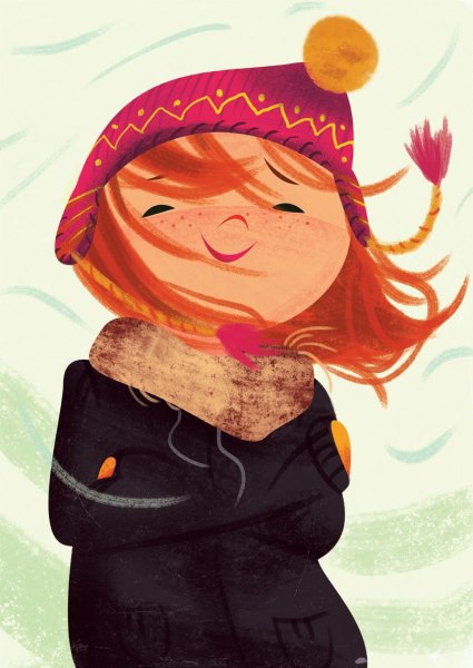 Рыжая девочка иллюстрация