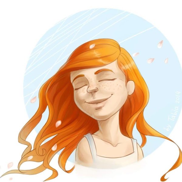 Девочка с веснушками мультяшная