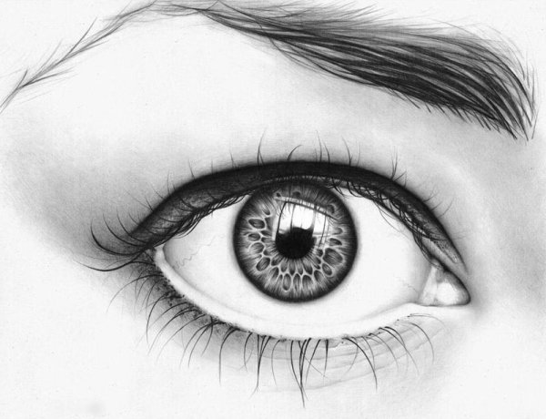 Глаз черно белый