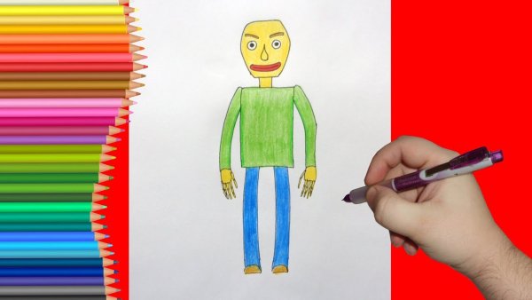 Рисование БАЛДИ лёгкое