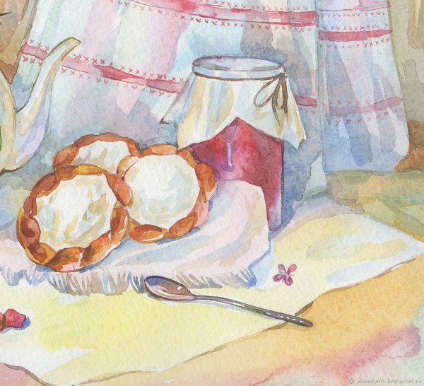 Ватрушка акварелью