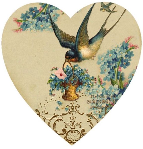 Винтажные открытки с птичками