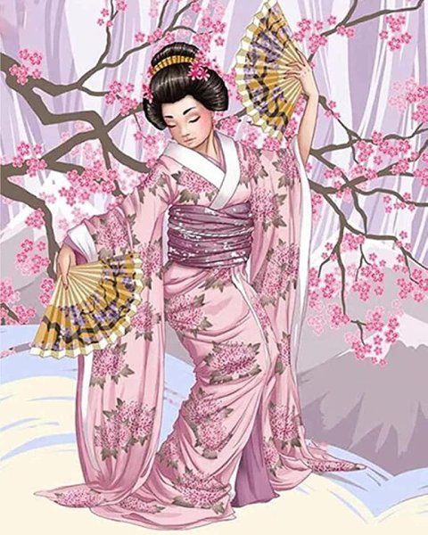 Китайская живопись гейша