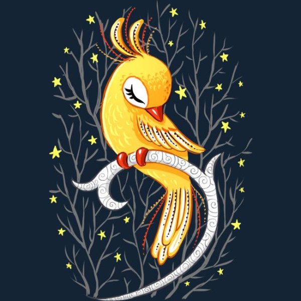 Желтая канарейка на белом фоне