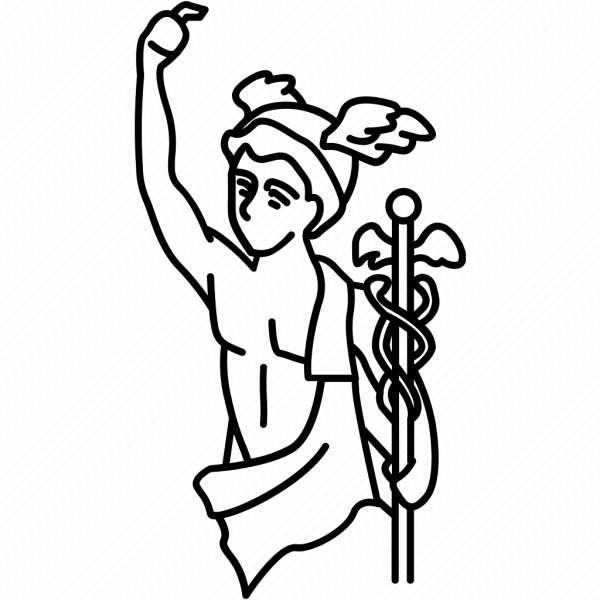 Гермес Бог древней Греции рисунок