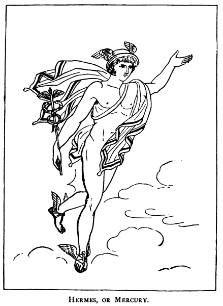 Бог Меркурий Гермес вектор