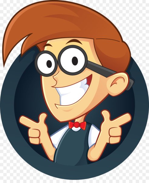 Мультяшный очкарик